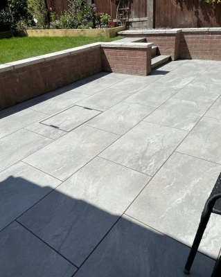 Grey Marble effect Porcelain Patio